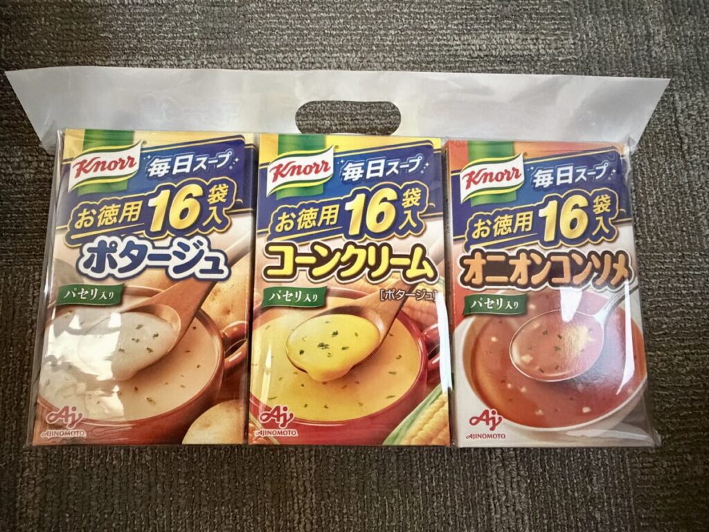 クノールスープアソート48P を上から撮った画像