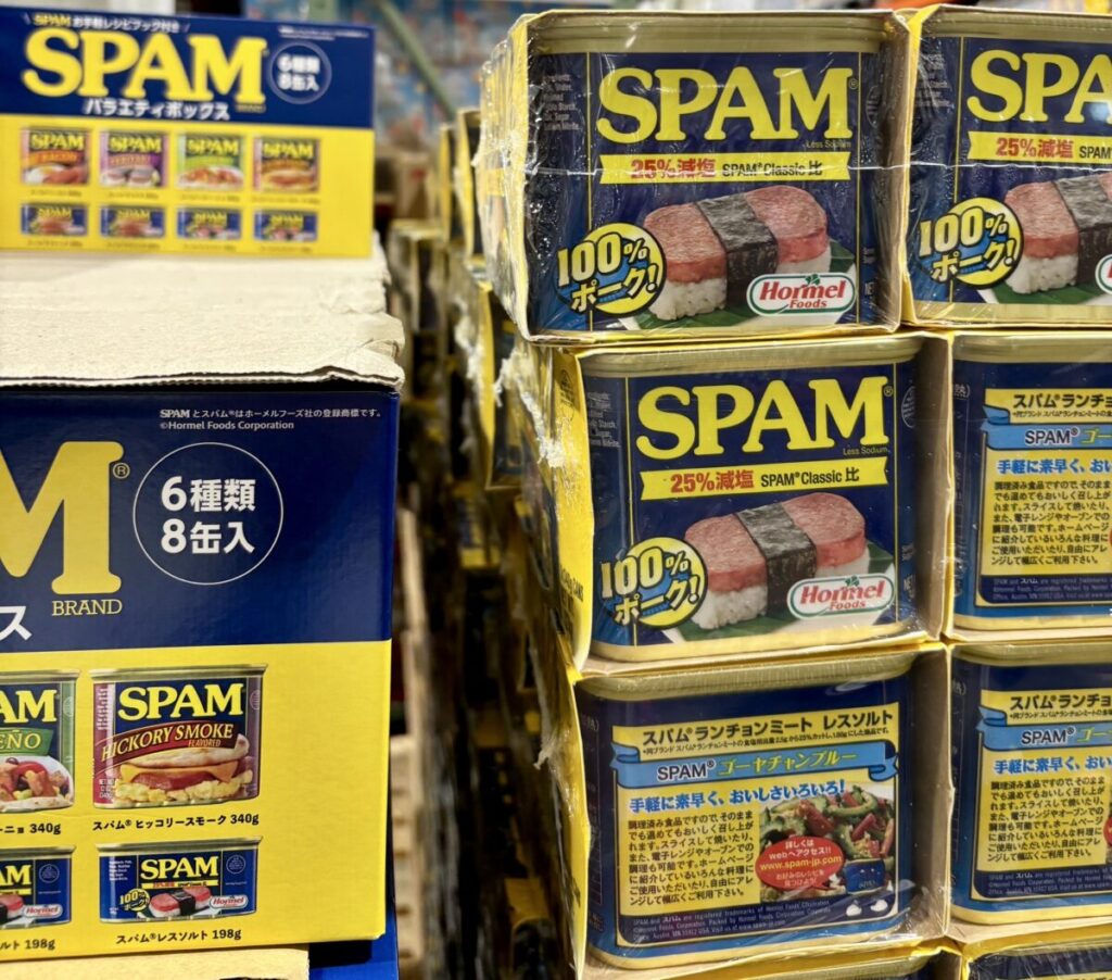 スパムがコストコ店内に陳列されている画像