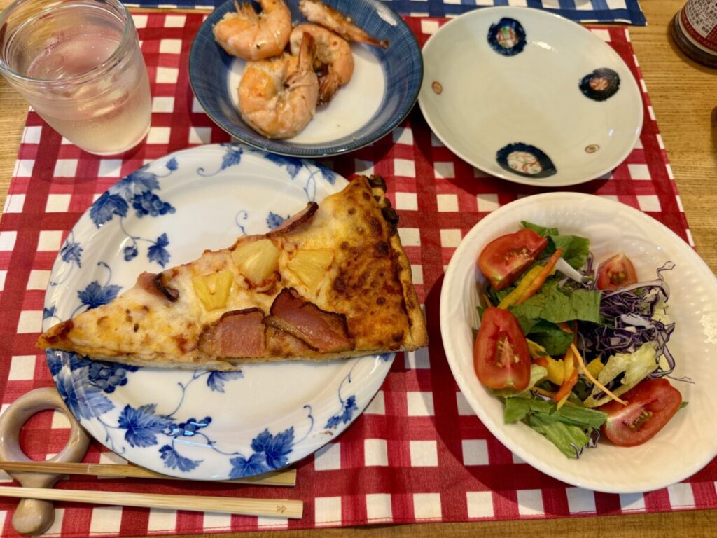 コストコ帰りの夕飯の一例の写真