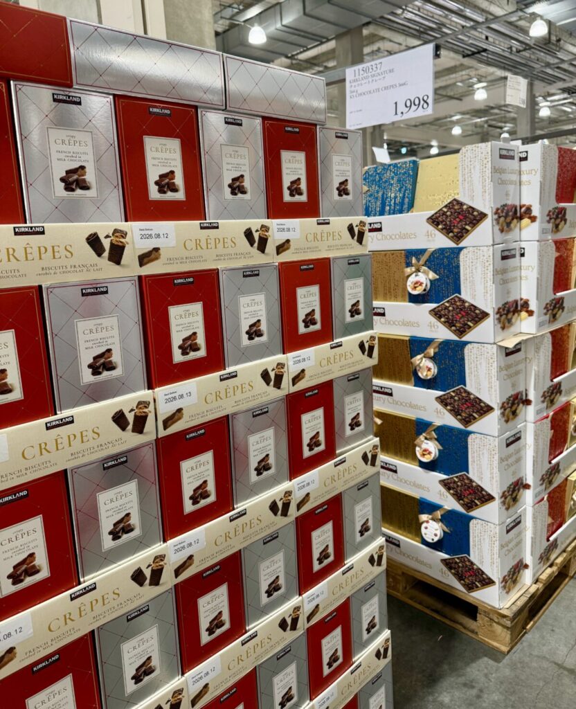KSチョコレートクレープがコストコ店内に陳列されている画像