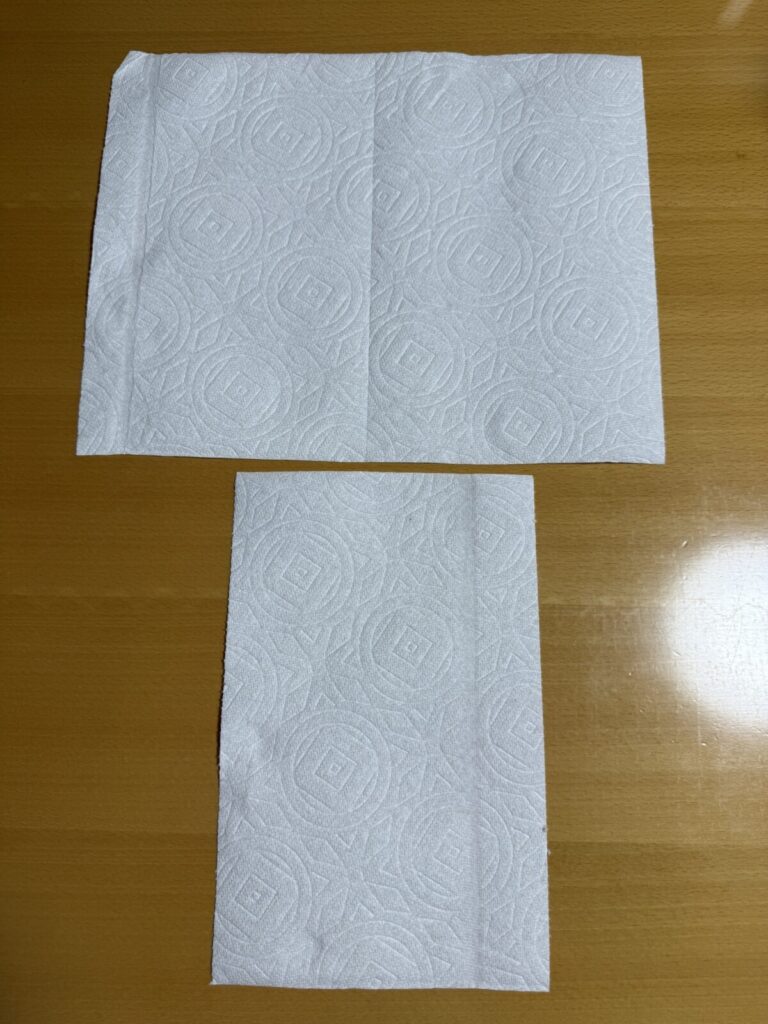 コストコのキッチンペーパーを広げたところを撮った画像