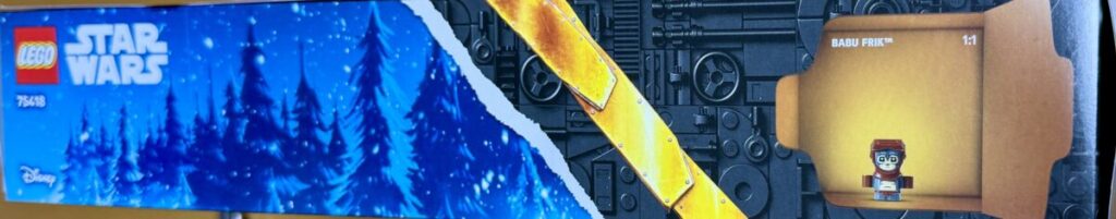 レゴ®アドベントカレンダースターウォーズのパッケージ側面を撮った画像