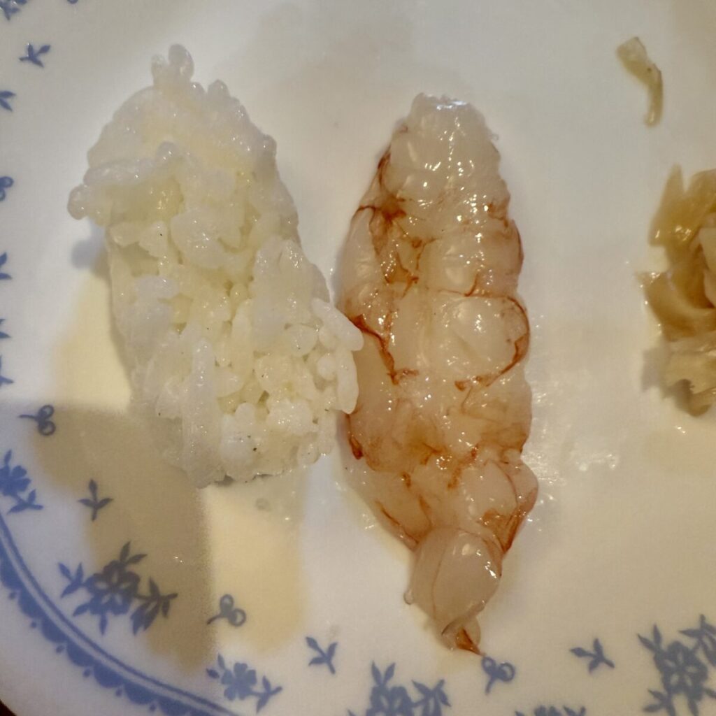 コストコの特選握り寿司32貫がさび抜きであることを示す画像