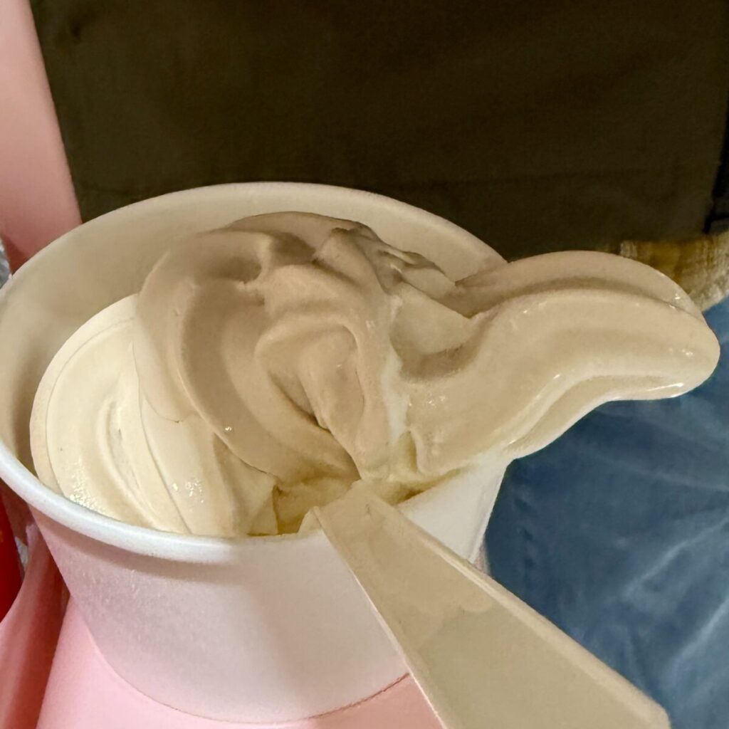 ソフトクリームミックス（マロン）を上から撮った画像