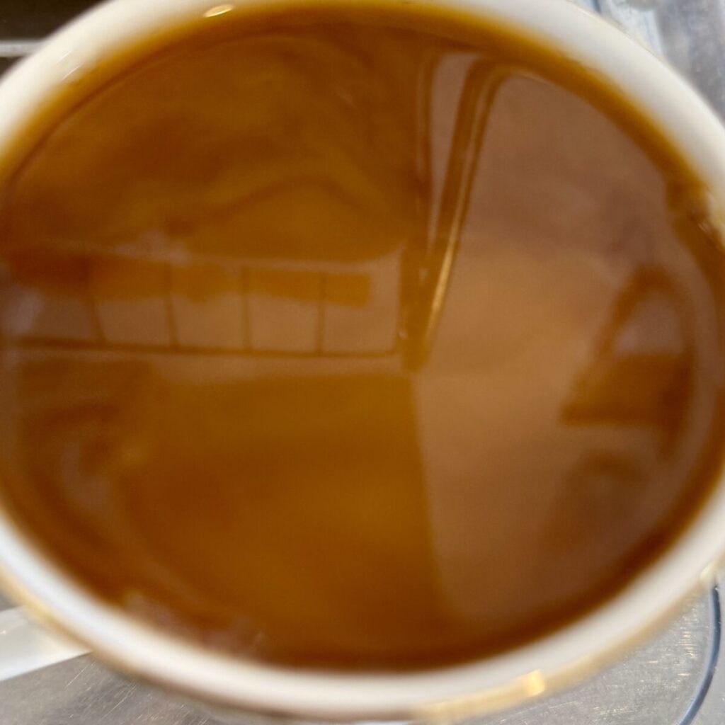 フィリコーリ・ゼッキーニ・コーヒー デリカートをミルクコーヒーでいただいたときの画像