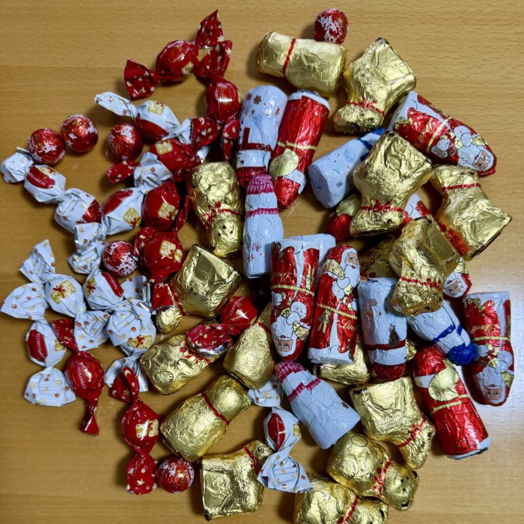 リンツホリデーパックを開封したところを撮った画像