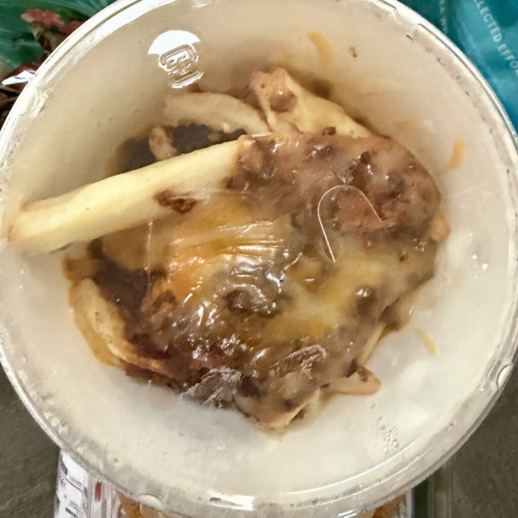 コストコフードコートのボロネーゼポテトを上から撮った画像