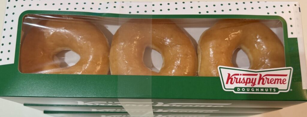 クリスピークリーム オリジナル グレーズドを上から撮った画像