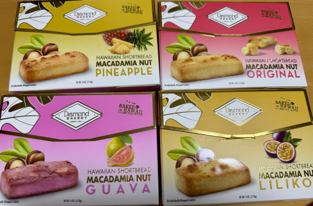 ダイアモンドベーカリー ハワイアンショートブレッド アソートセットを開封したところを撮った画像