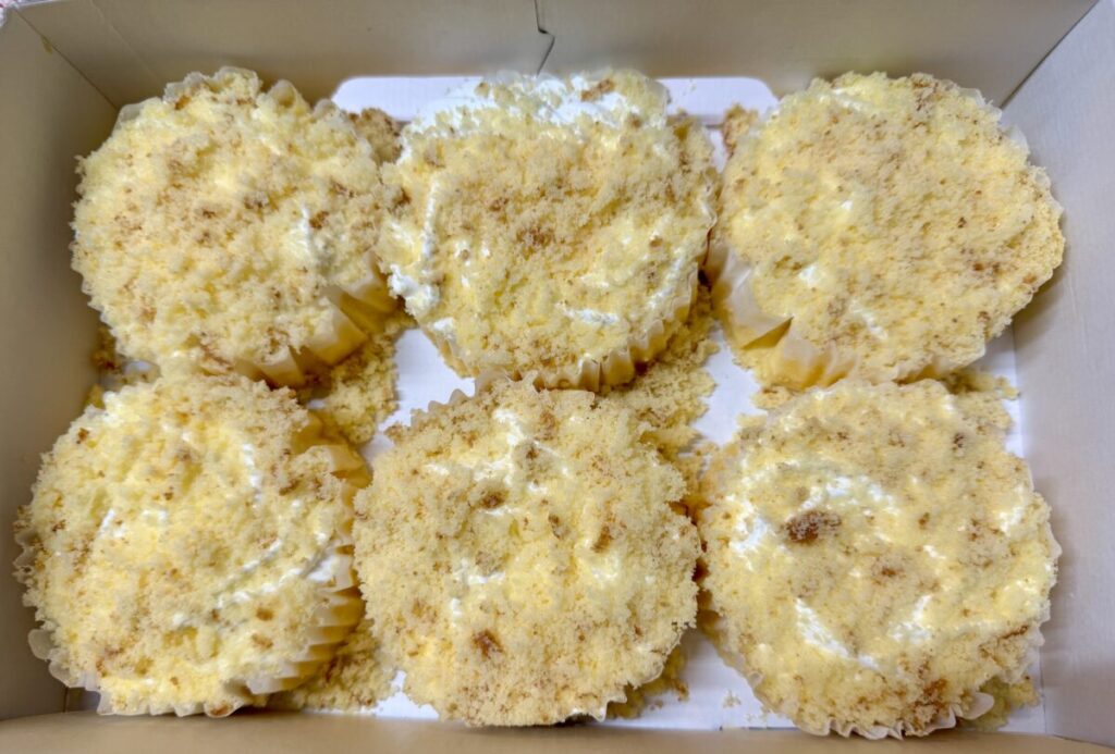 コストコのダブルチーズケーキを上から撮った画像