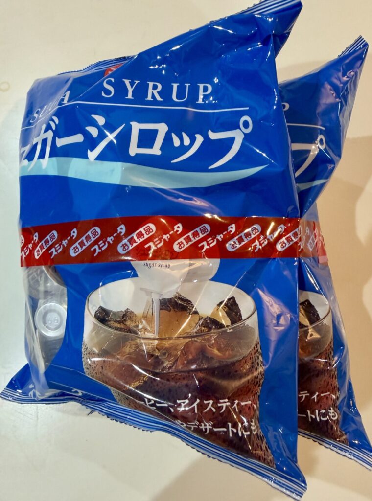 東京めいらくシュガーシロップ50個 × 2が50個入り2袋セットで販売されていることが分かる画像