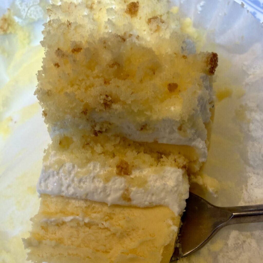 ダブルチーズケーキの断面を撮った画像