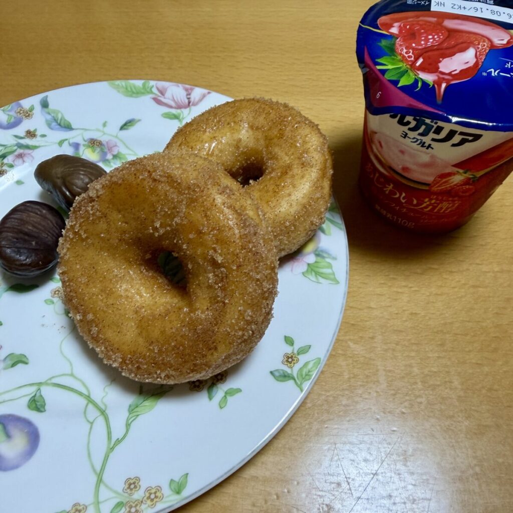 コストコのミニドーナツを朝食にいただいたときに撮った画像