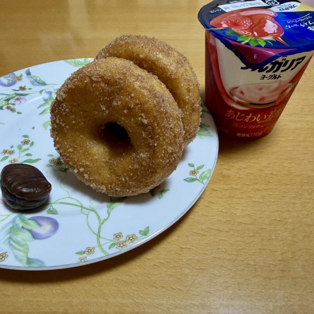コストコのミニドーナツを朝食にいただいたときの画像