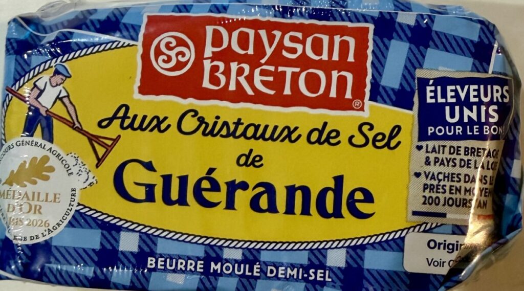 ペイザンブルトン ゲランド塩バターのパッケージ前面を撮った画像