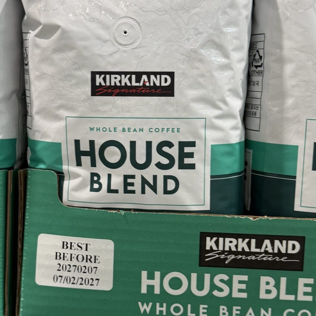 コストコのKSハウスブレンドコーヒー(豆)のパッケージ
