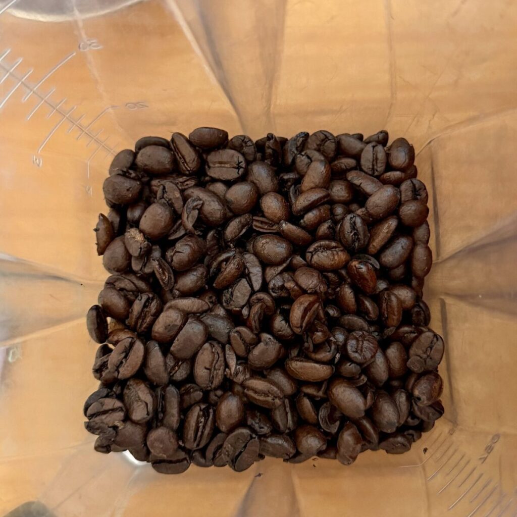 バイタミックスに入れたコーヒー豆